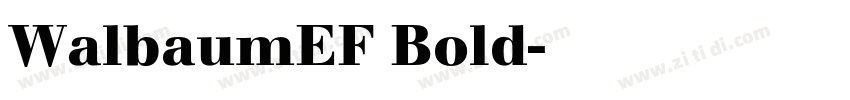 WalbaumEF Bold字体转换